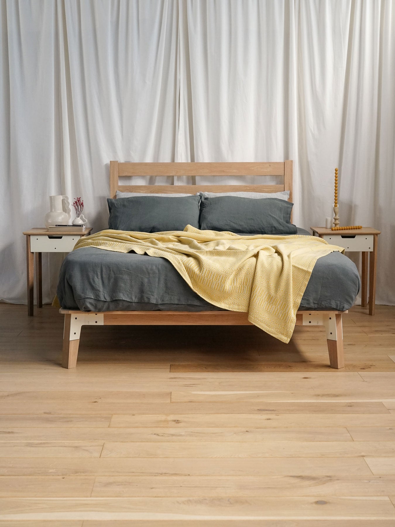 Huguenot Wooden Bed - Pedersen + Lennard