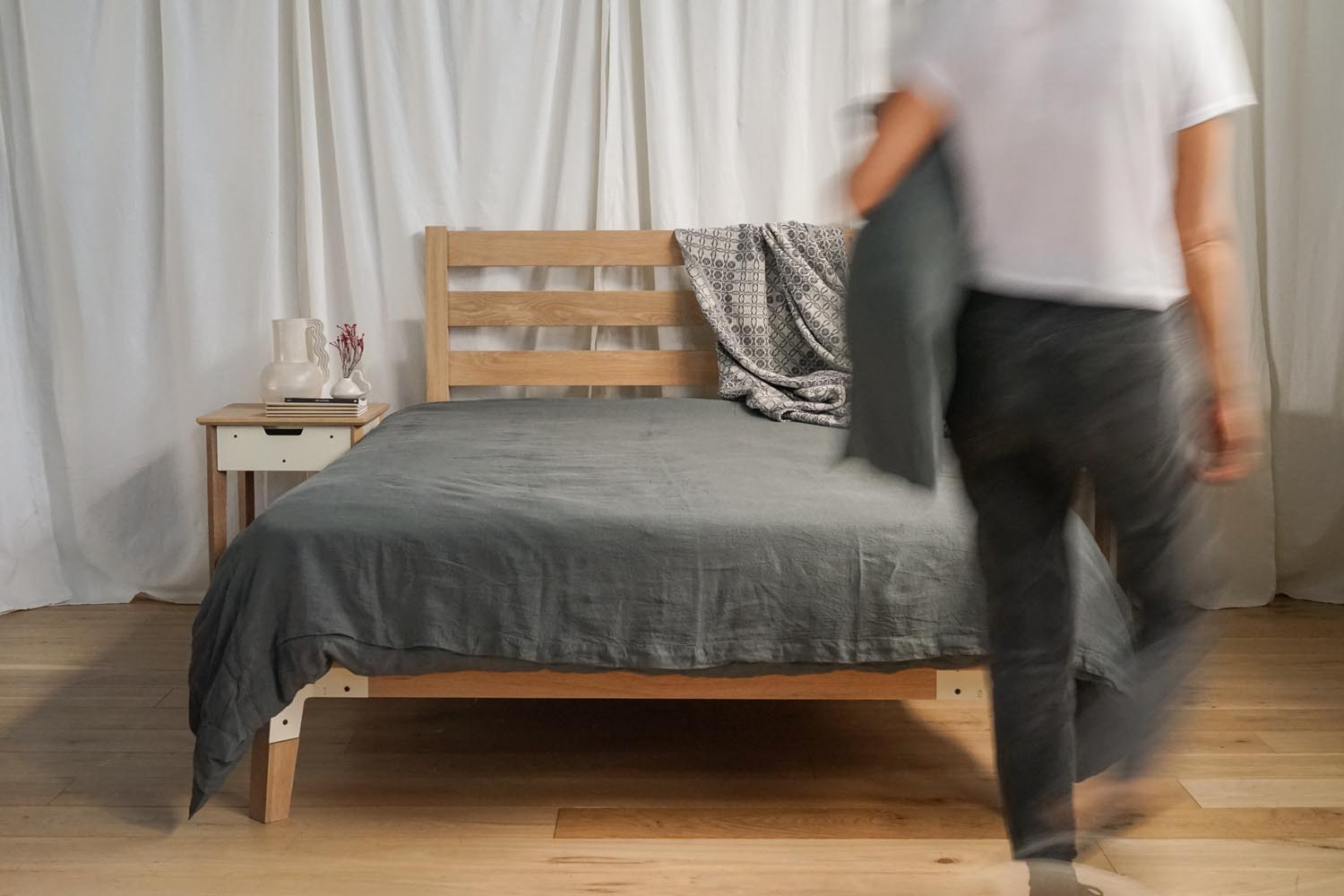 Huguenot Wooden Bed - Pedersen + Lennard