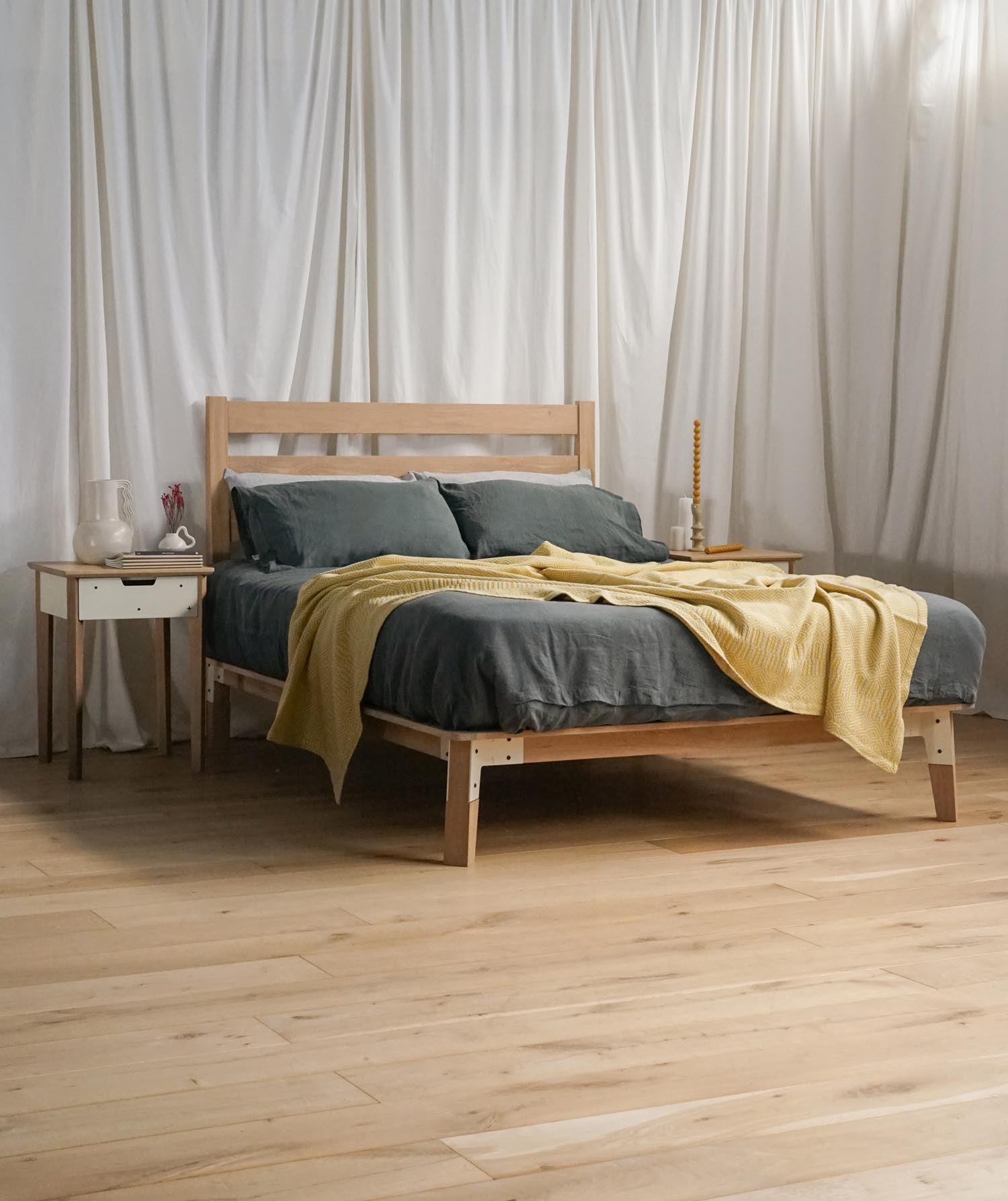 Huguenot Wooden Bed - Pedersen + Lennard