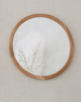 Round Wooden Frame Mirror - Pedersen + Lennard