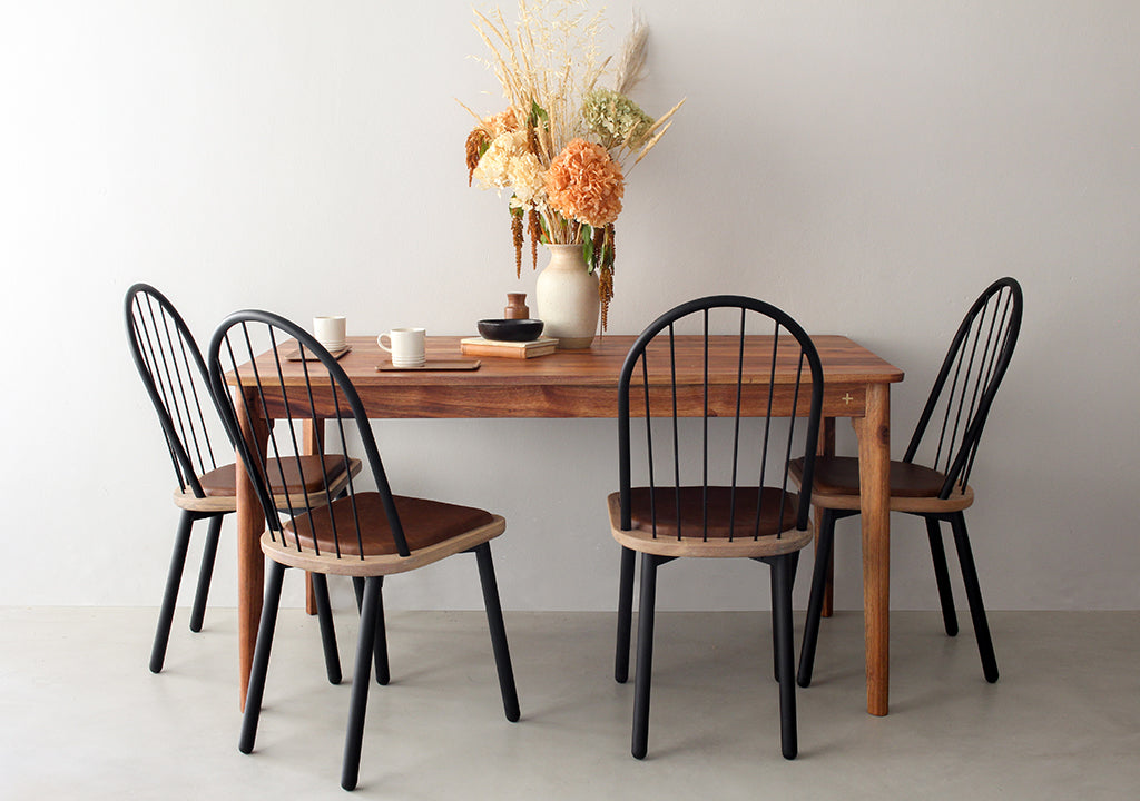 Fluted Leather Dining Chair - Pedersen + Lennard