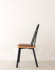 Fluted Leather Dining Chair - Pedersen + Lennard