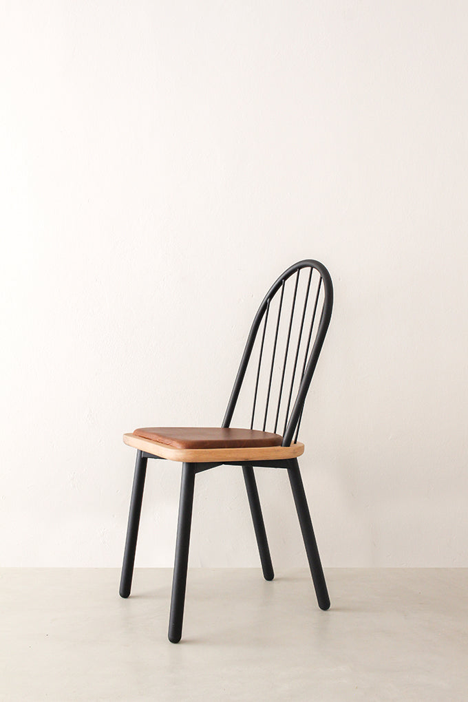 Fluted Leather Dining Chair - Pedersen + Lennard