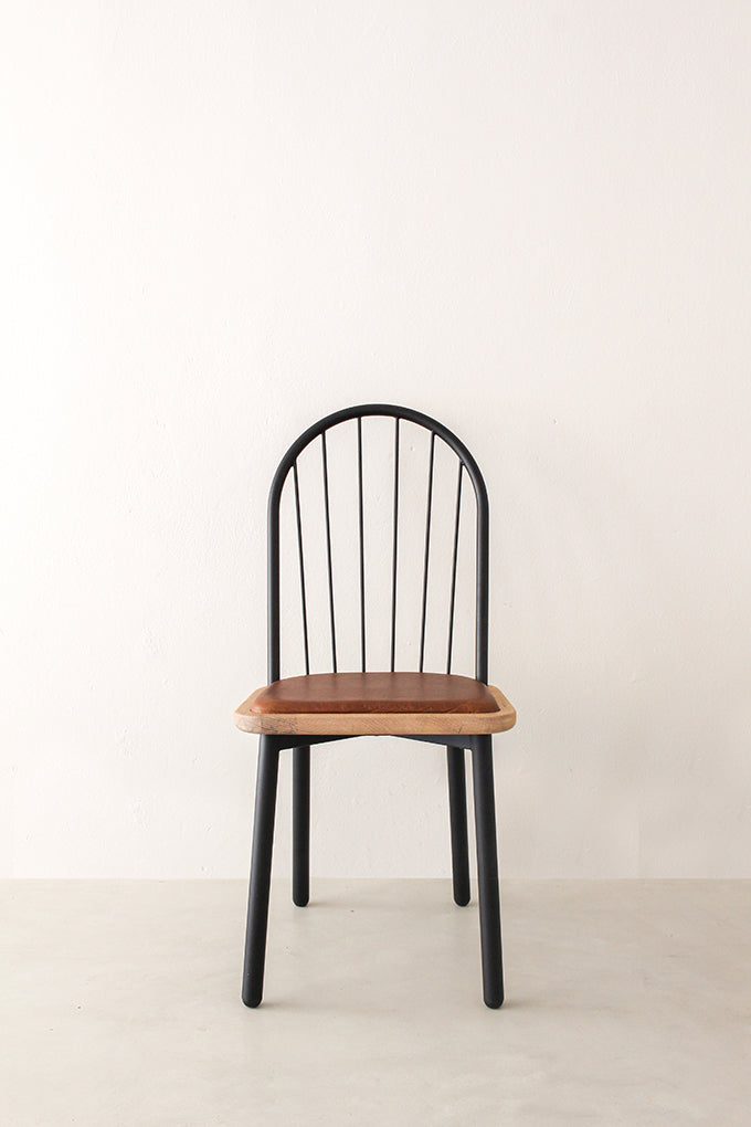 Fluted Leather Dining Chair - Pedersen + Lennard