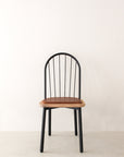 Fluted Leather Dining Chair - Pedersen + Lennard