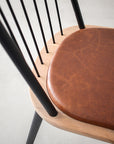 Fluted Leather Dining Chair - Pedersen + Lennard