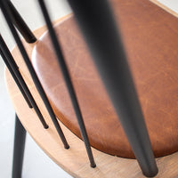 Fluted Leather Dining Chair - Pedersen + Lennard