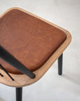 Fluted Leather Dining Chair - Pedersen + Lennard