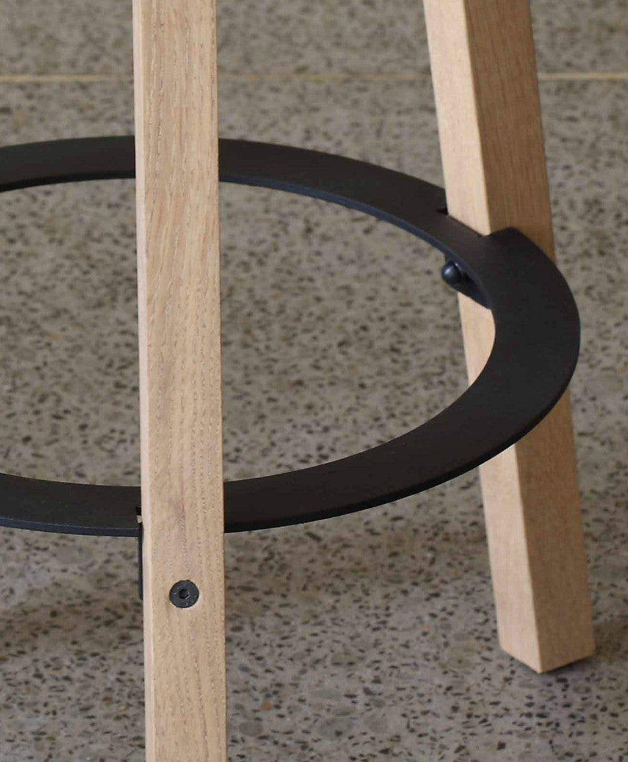Huguenot Wooden Bar Stool - Pedersen + Lennard