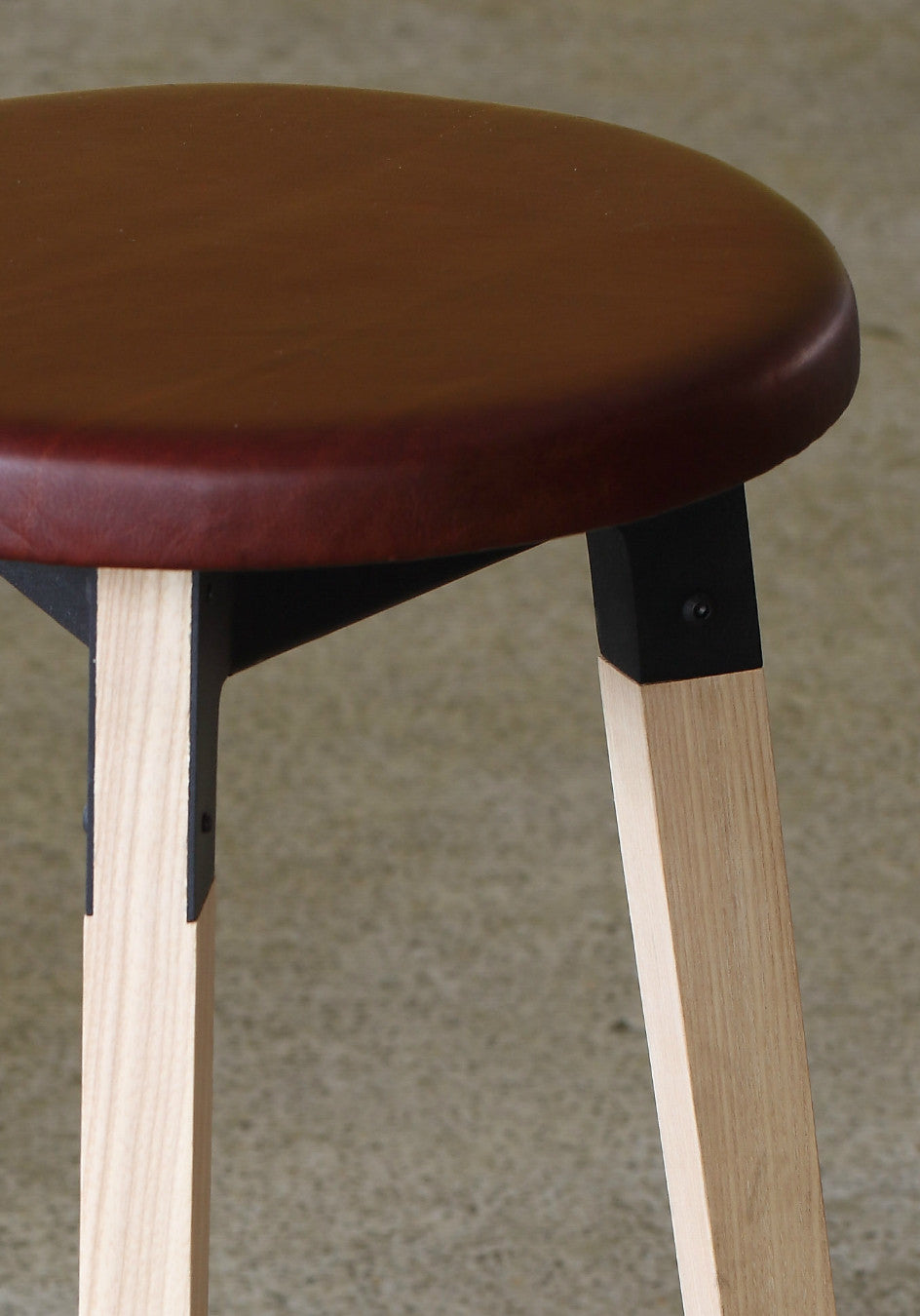 Huguenot Barstool - Leather Sea - Pedersen + Lennard