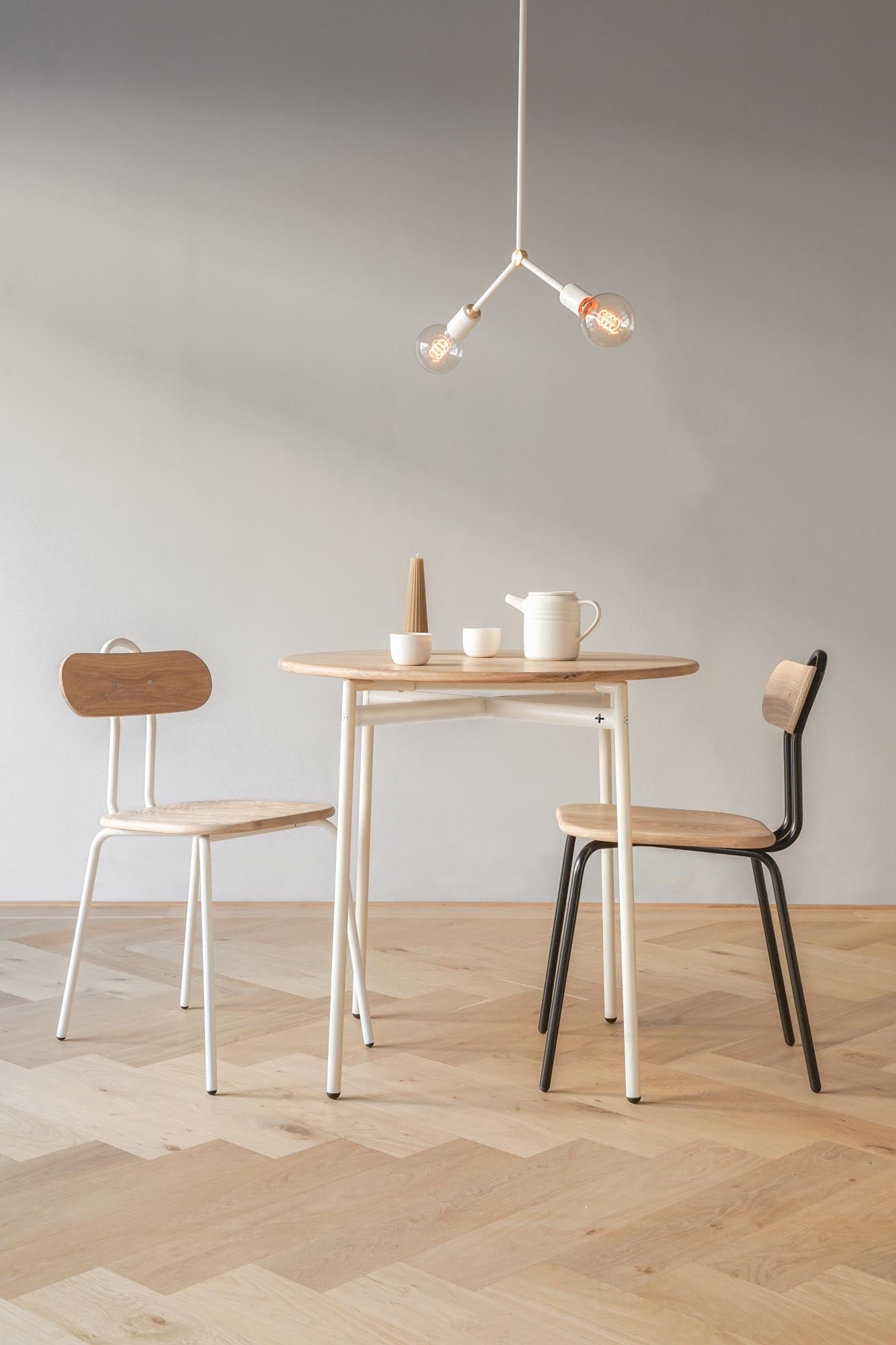 Wooden Cafe Table and Wooden Chair - Pedersen + Lennard