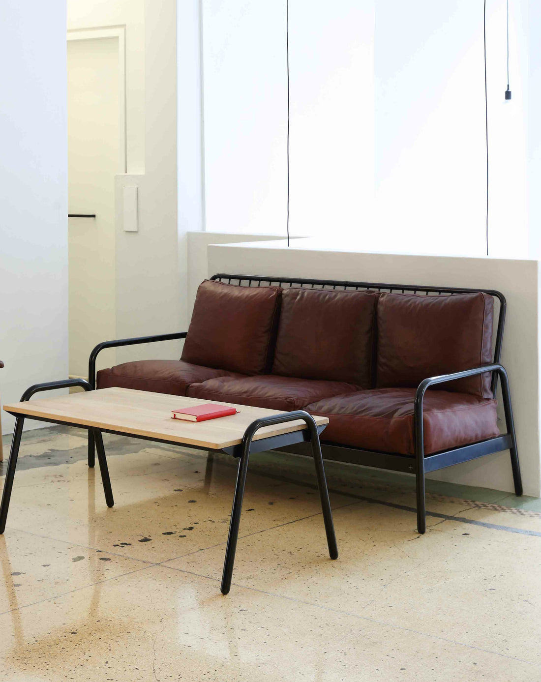 KPA Leather Armchair - ARC Wooden Bench -  Pedersen + Lennard