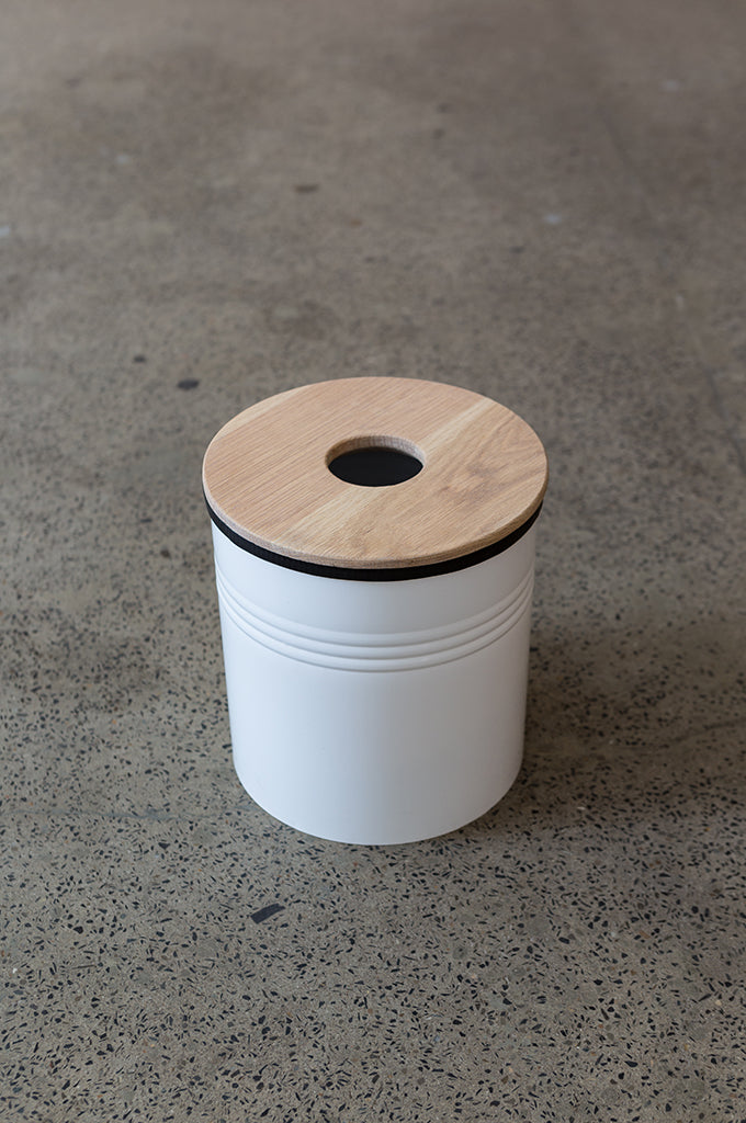 Bathroom Bin White - Pedersen + Lennard