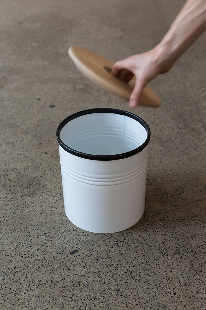 Bathroom Bin White - Pedersen + Lennard