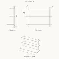 Escarpement Wooden Shelving Measurements - Pedersen + Lennard