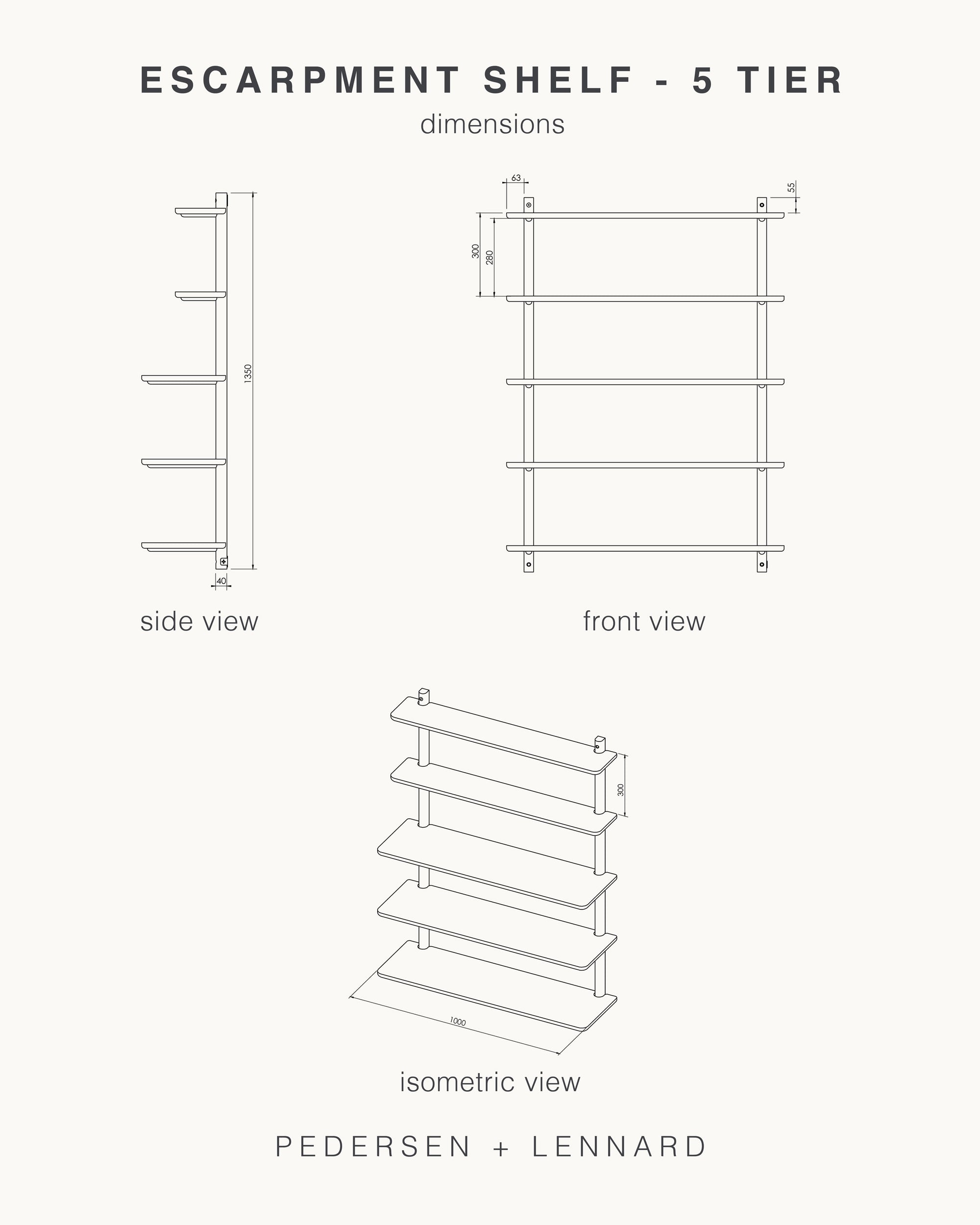 Escarpment Shelving - 5 Tier